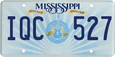 MS license plate IQC527