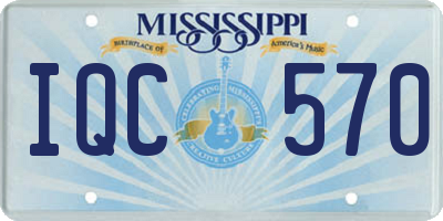 MS license plate IQC570