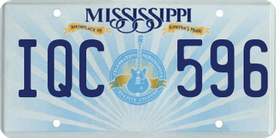 MS license plate IQC596