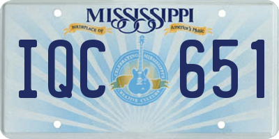 MS license plate IQC651
