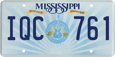 MS license plate IQC761