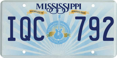 MS license plate IQC792