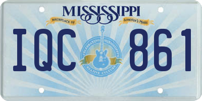 MS license plate IQC861