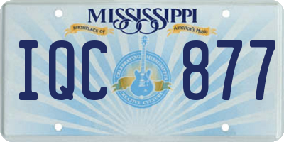 MS license plate IQC877
