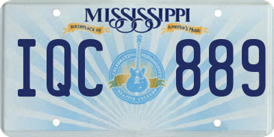 MS license plate IQC889