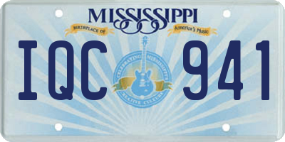 MS license plate IQC941
