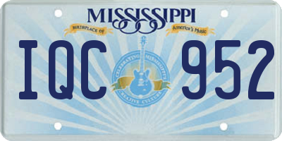 MS license plate IQC952