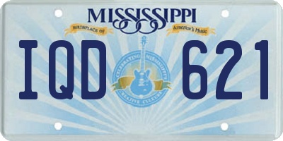 MS license plate IQD621