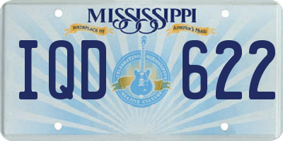 MS license plate IQD622