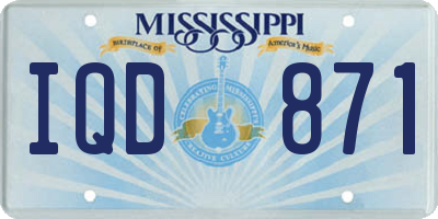 MS license plate IQD871