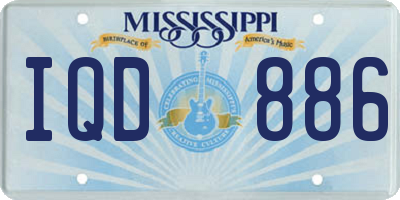 MS license plate IQD886