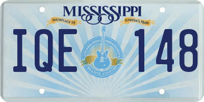 MS license plate IQE148