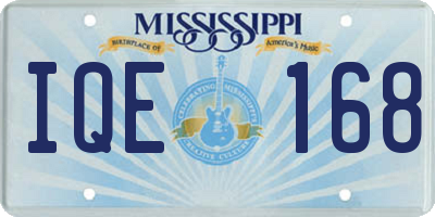MS license plate IQE168