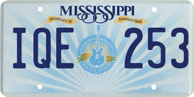 MS license plate IQE253