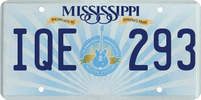 MS license plate IQE293