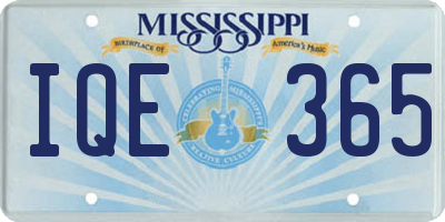 MS license plate IQE365