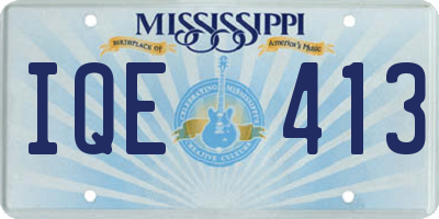 MS license plate IQE413