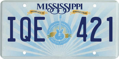 MS license plate IQE421