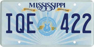 MS license plate IQE422
