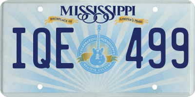 MS license plate IQE499