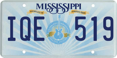 MS license plate IQE519