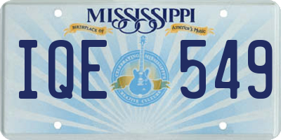 MS license plate IQE549