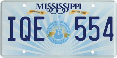 MS license plate IQE554