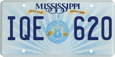 MS license plate IQE620