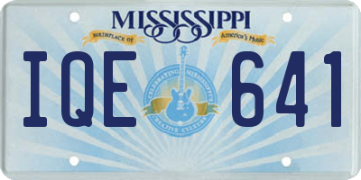 MS license plate IQE641