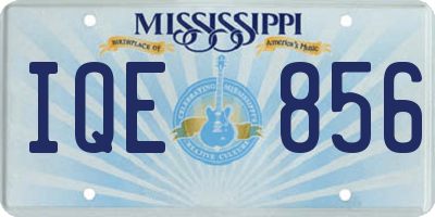 MS license plate IQE856