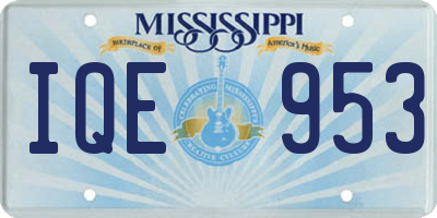 MS license plate IQE953