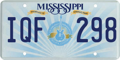 MS license plate IQF298