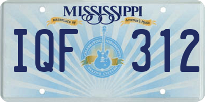 MS license plate IQF312