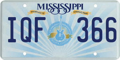 MS license plate IQF366