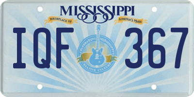 MS license plate IQF367