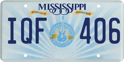 MS license plate IQF406