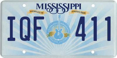 MS license plate IQF411
