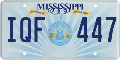 MS license plate IQF447