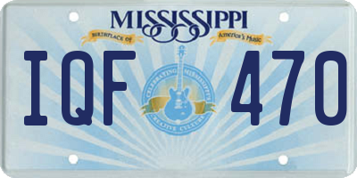 MS license plate IQF470
