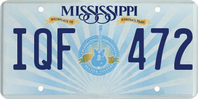 MS license plate IQF472