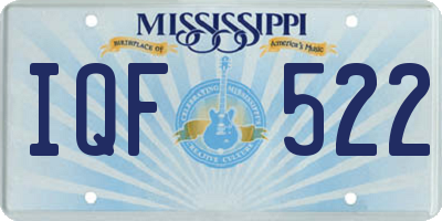 MS license plate IQF522