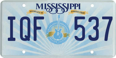 MS license plate IQF537