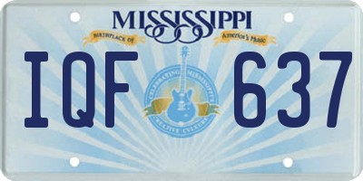 MS license plate IQF637