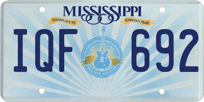 MS license plate IQF692