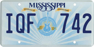 MS license plate IQF742