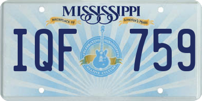 MS license plate IQF759