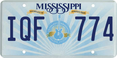MS license plate IQF774