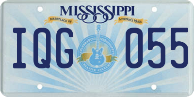 MS license plate IQG055