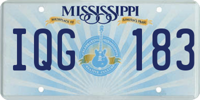 MS license plate IQG183