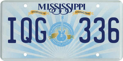 MS license plate IQG336